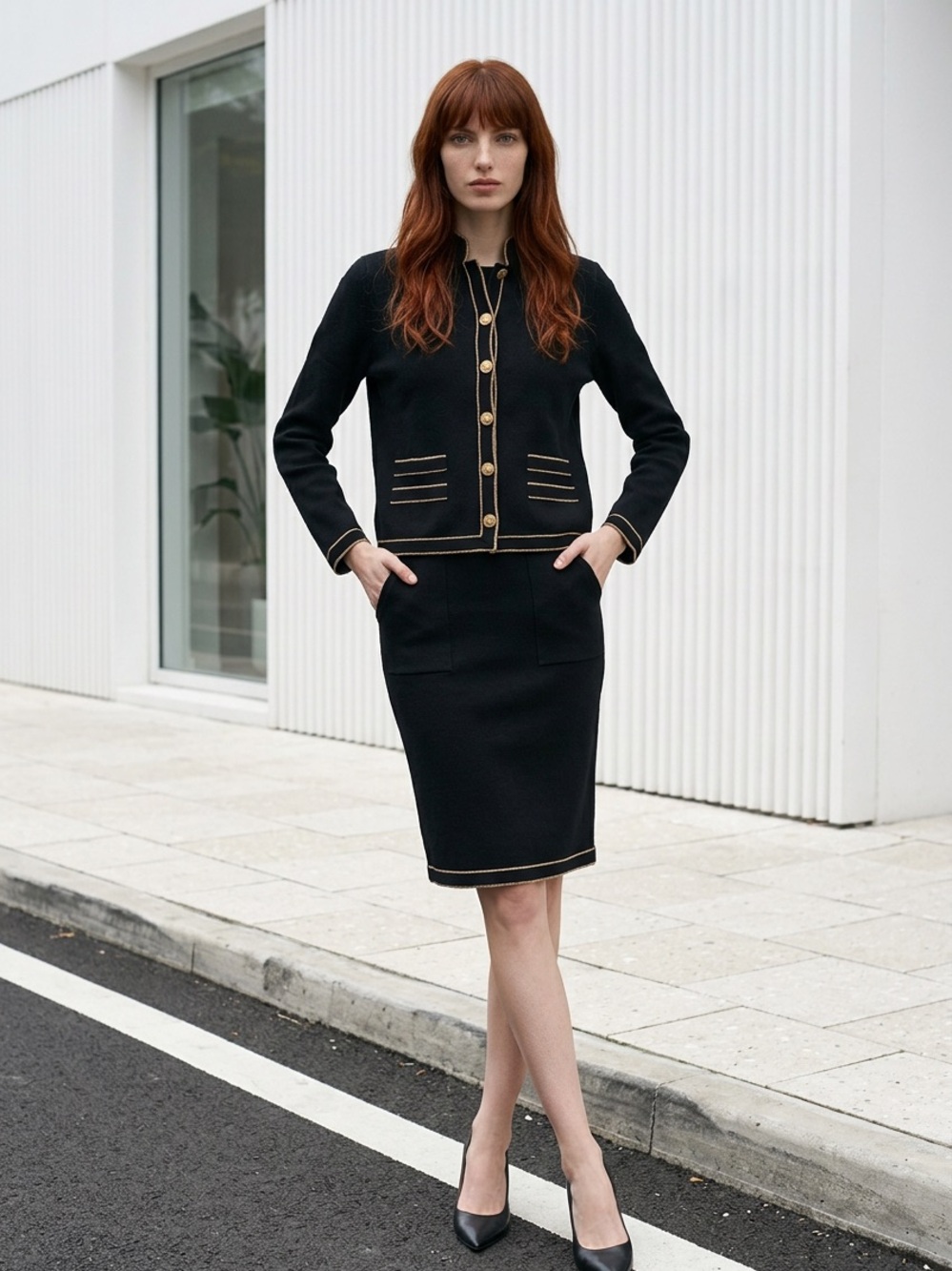 Vintage black and  gold Castleberry Jacket